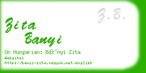 zita banyi business card